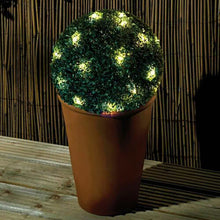 Load image into Gallery viewer, Solar Powered Artificial Topiary Grass Ball with LED lights
